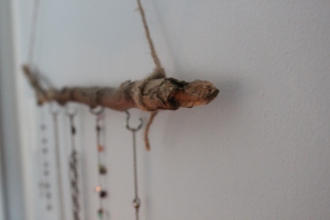 DIY Tree Branch Jewelry Hanging